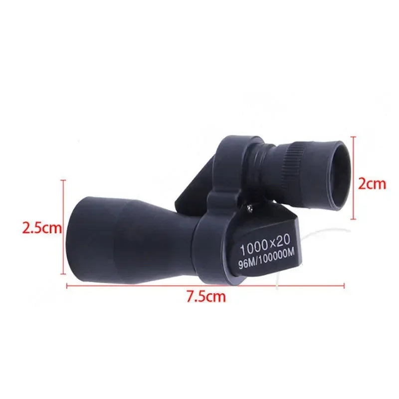 Portable Mini Monocular Telescope 1000x20 High Magnification for Outdoor Hunting Camping Fishing Zoom