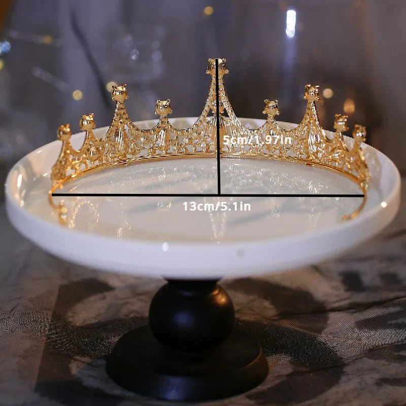 1pc Elegant Rhinestone Bridal Tiara - Alloy Wedding Hair Crown with Sparkling Accents for Brides, Prom, Formal Events