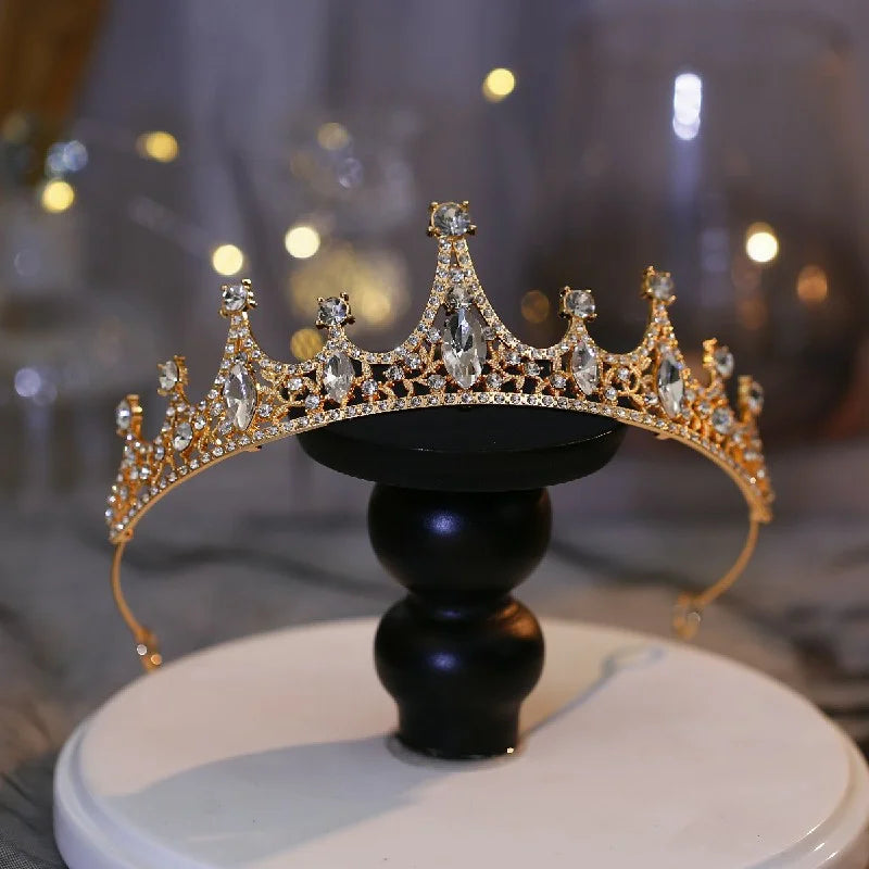 1pc Elegant Rhinestone Bridal Tiara - Alloy Wedding Hair Crown with Sparkling Accents for Brides, Prom, Formal Events