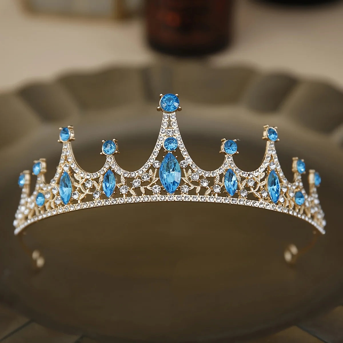 1pc Elegant Rhinestone Bridal Tiara - Alloy Wedding Hair Crown with Sparkling Accents for Brides, Prom, Formal Events