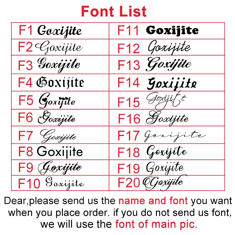 Goxijite Customized Name Large Nameplate Necklace For Men Women  Stainless Steel Personalized Letter  Thick Chain Jewelry Gift