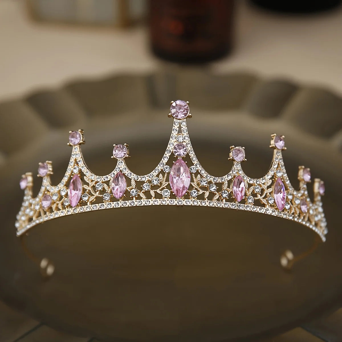 1pc Elegant Rhinestone Bridal Tiara - Alloy Wedding Hair Crown with Sparkling Accents for Brides, Prom, Formal Events