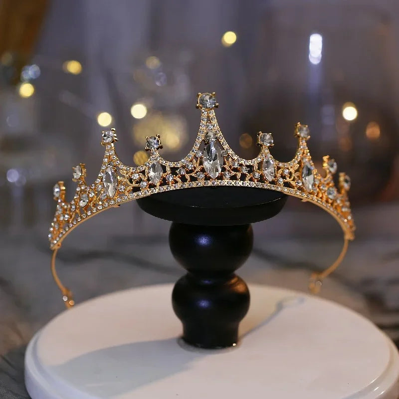 1pc Elegant Rhinestone Bridal Tiara - Alloy Wedding Hair Crown with Sparkling Accents for Brides, Prom, Formal Events